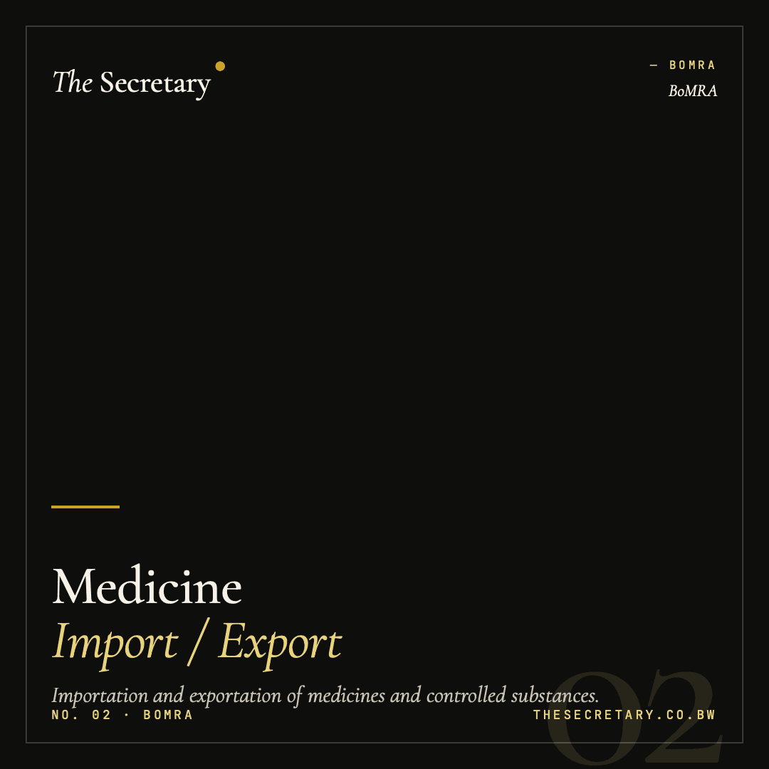 BoMRA – Medicine Import/Export Permit