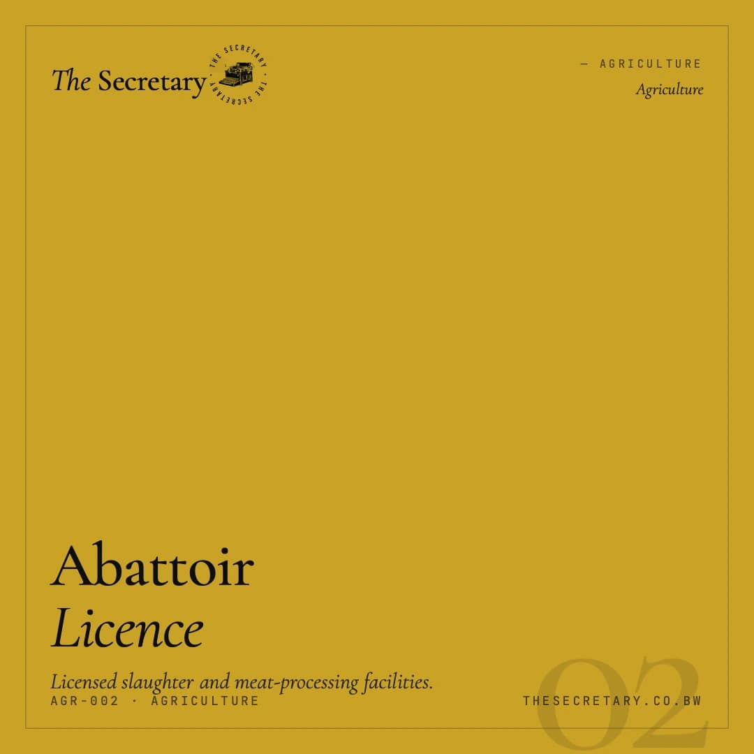 Abattoir Licence