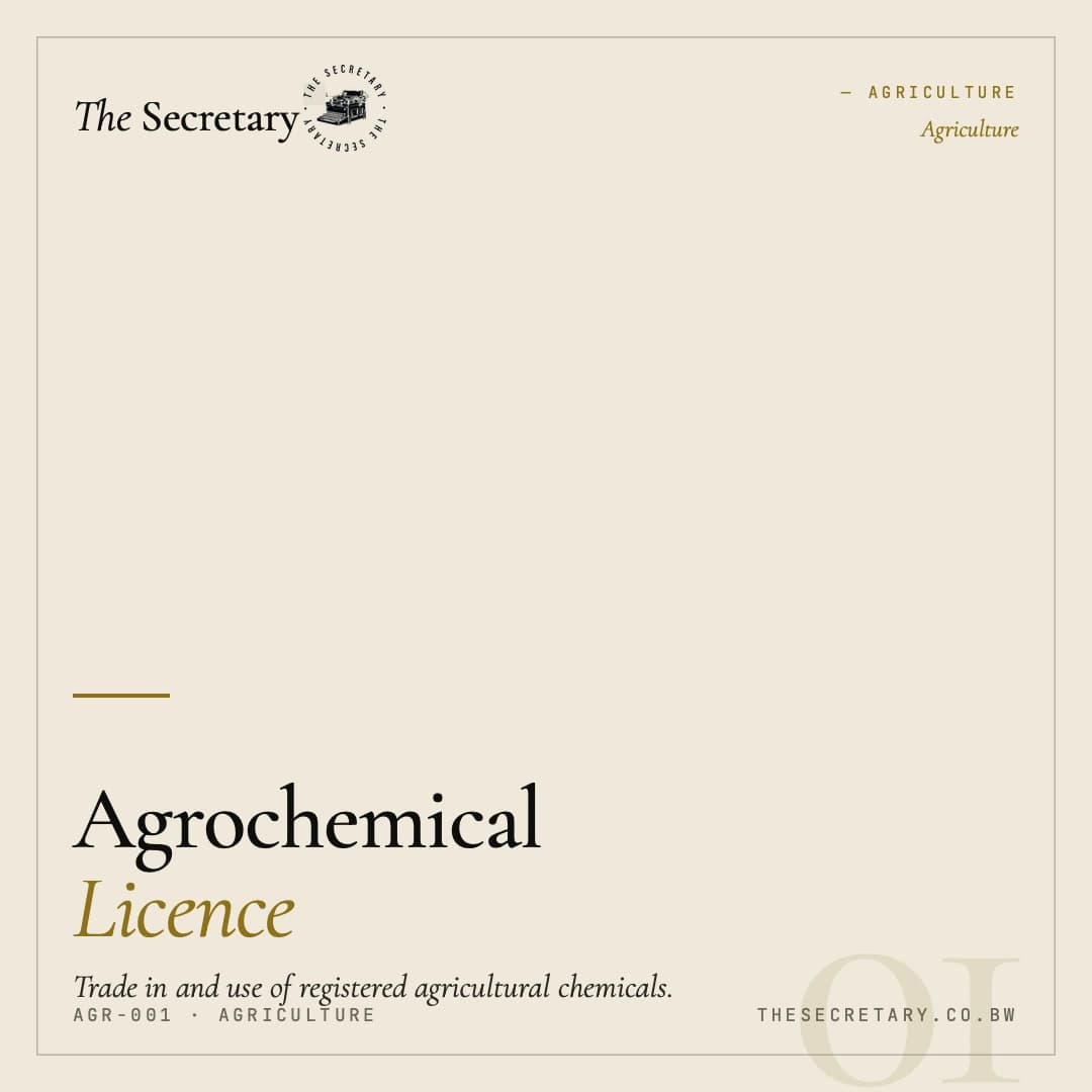 Agrochemical Licence