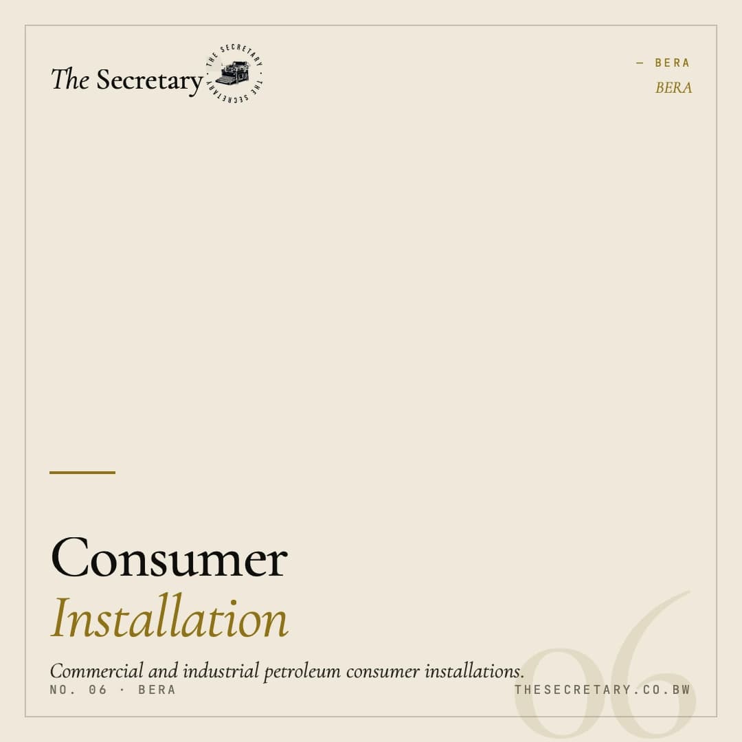 BERA – Petroleum Consumer Installation Licence