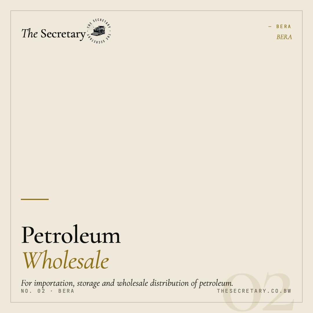 BERA – Petroleum Wholesale Licence