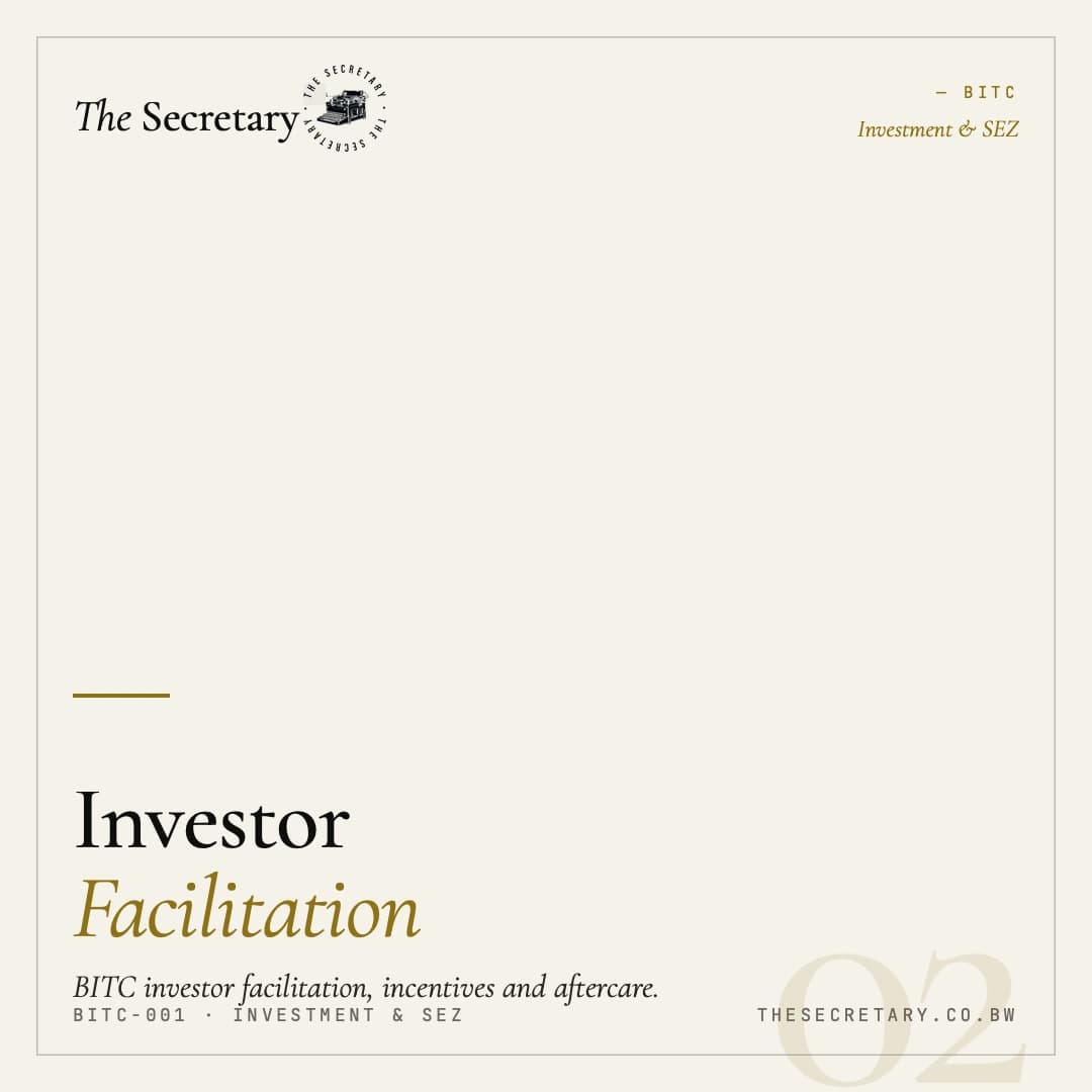 BITC Investor Facilitation & Incentives