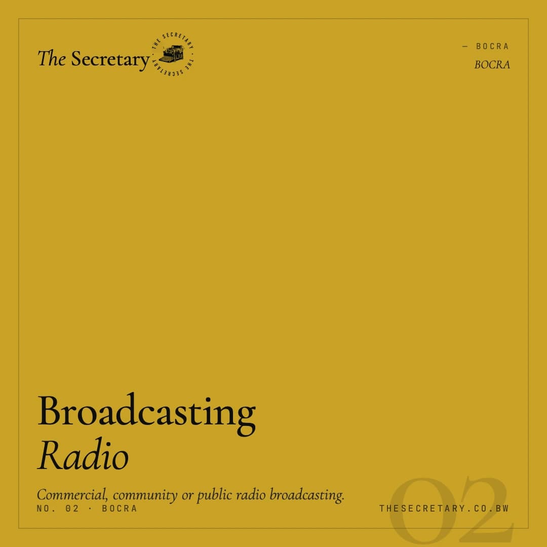 BOCRA – Broadcasting Licence (Radio)