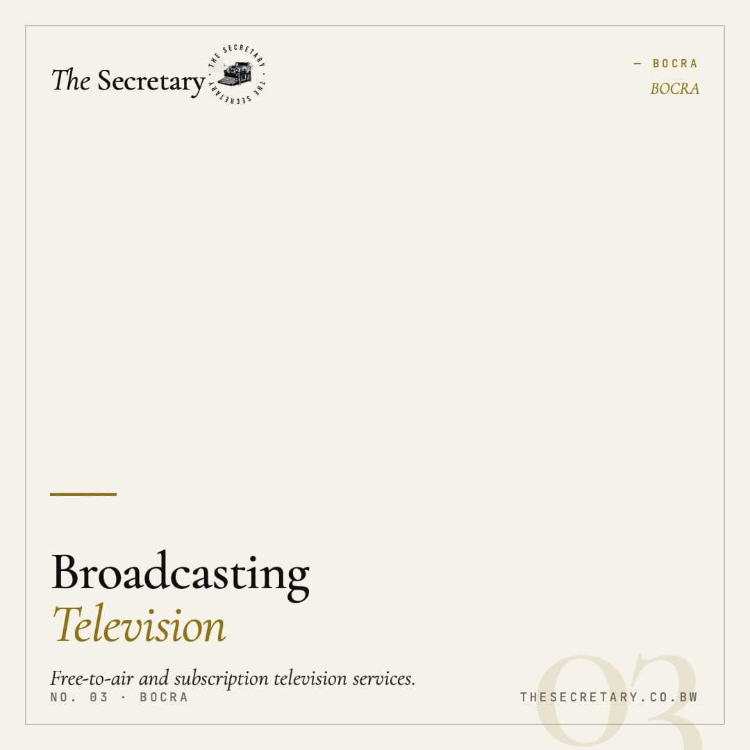 BOCRA – Broadcasting Licence (Television)