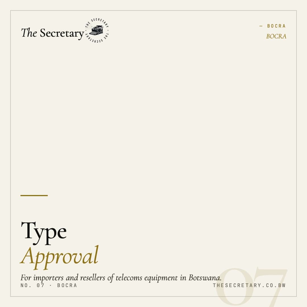 BOCRA – Type Approval Certification