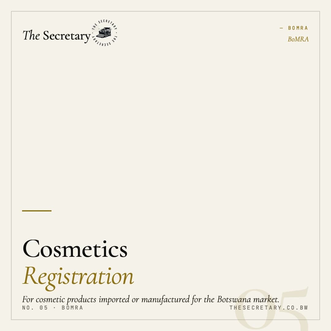 BoMRA – Cosmetics Registration