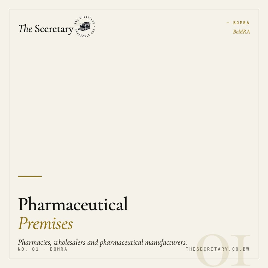 BoMRA – Pharmaceutical Premises Licence