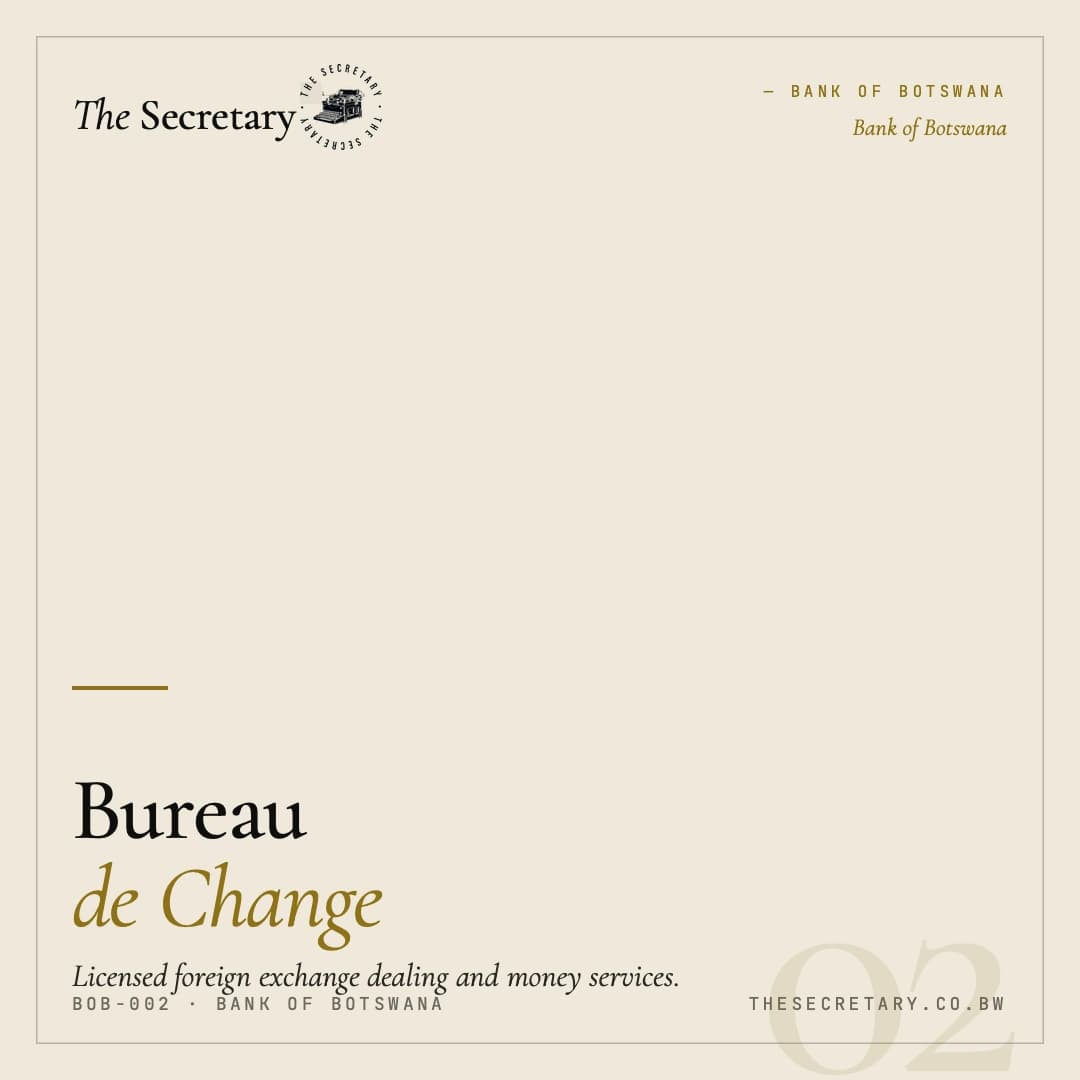 Bureau de Change (Forex) Licence