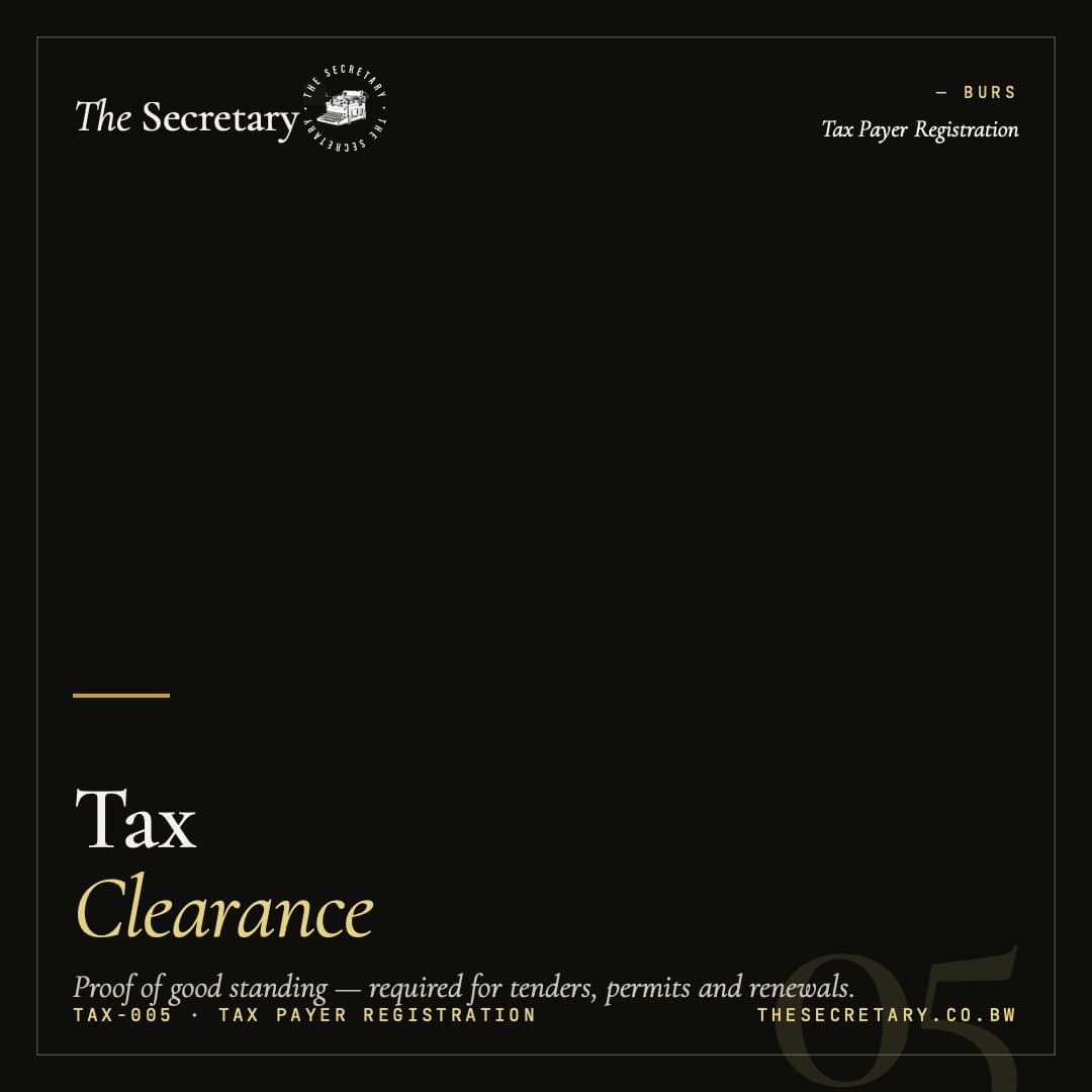 BURS Tax Clearance Certificate