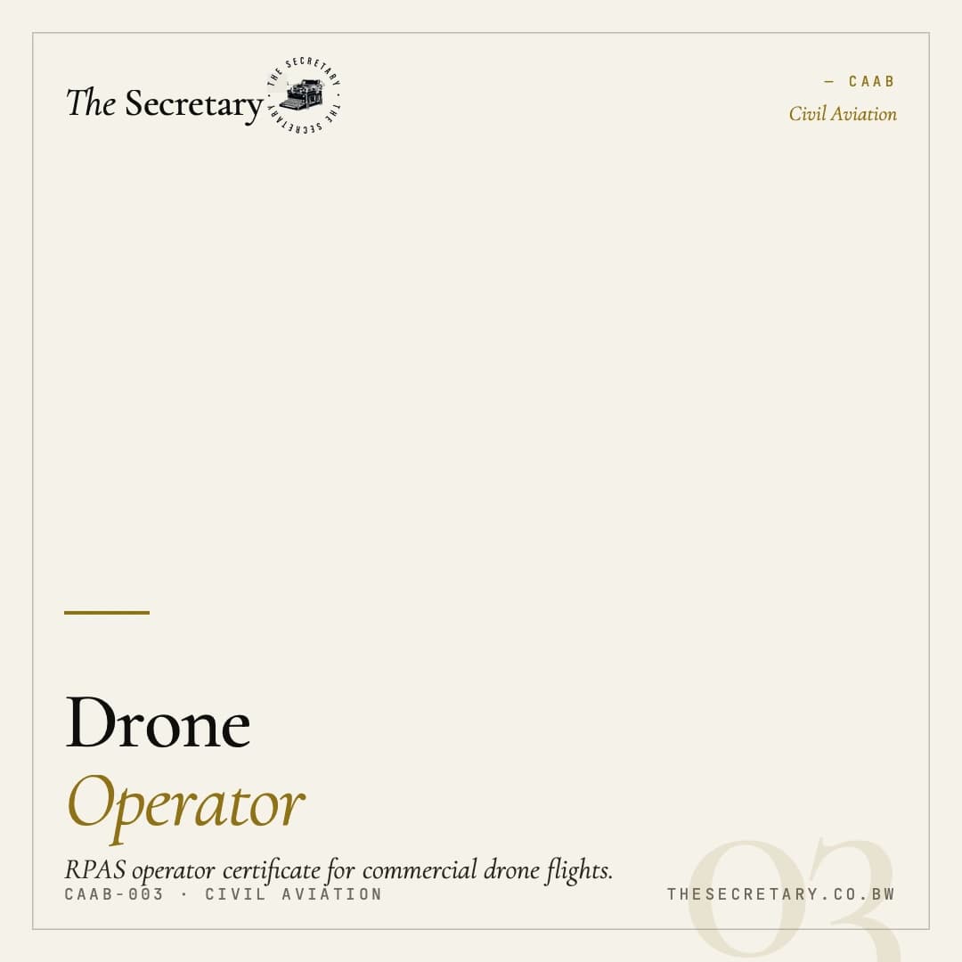 Commercial Drone (RPAS) Operator Certificate