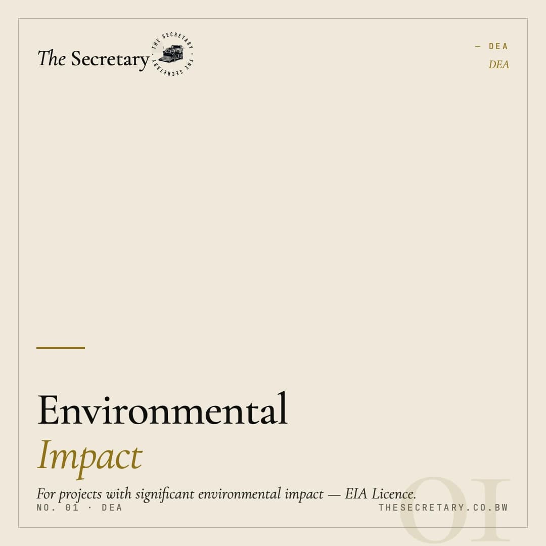 DEA – Environmental Impact Assessment (EIA) Licence
