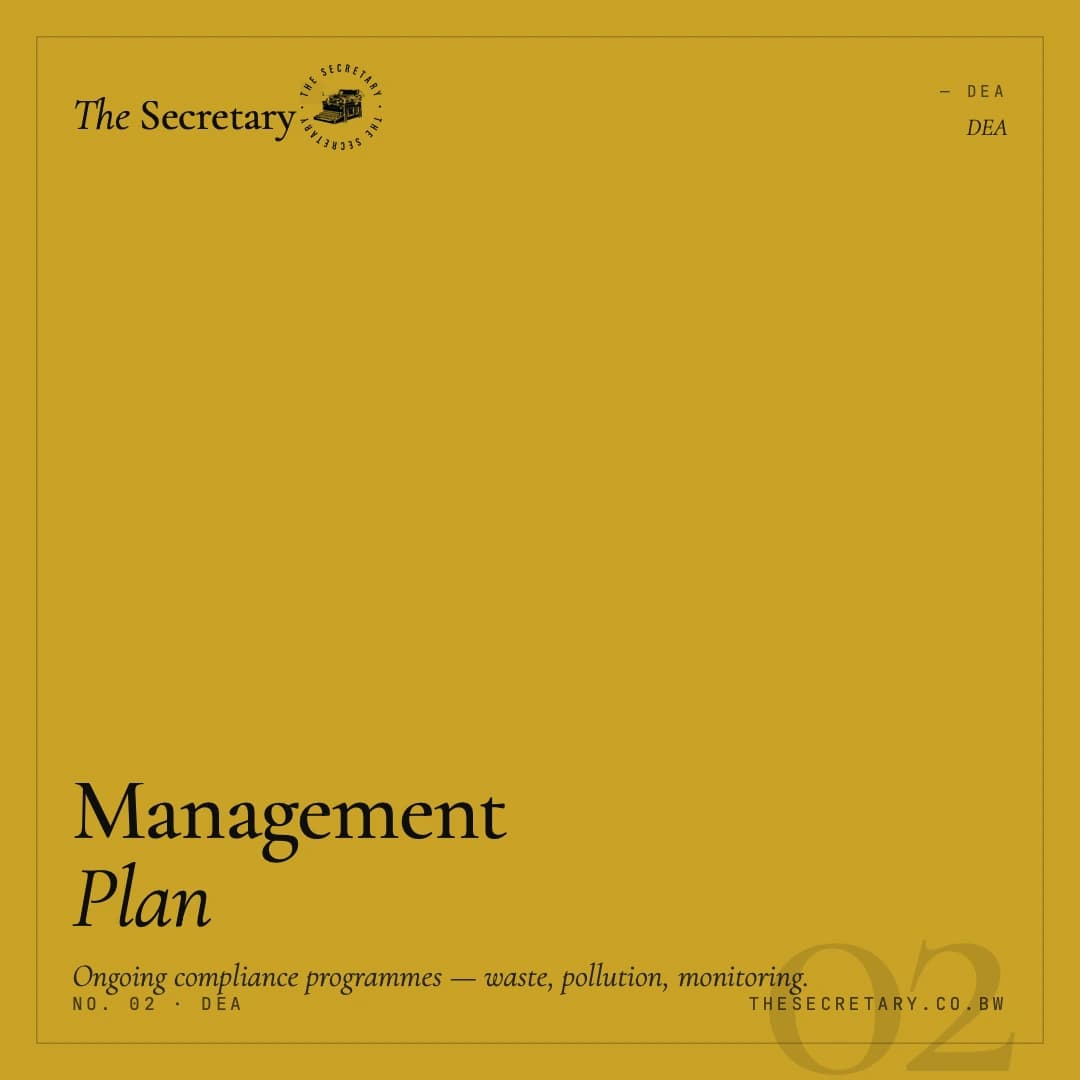 DEA – Environmental Management Plan Approval