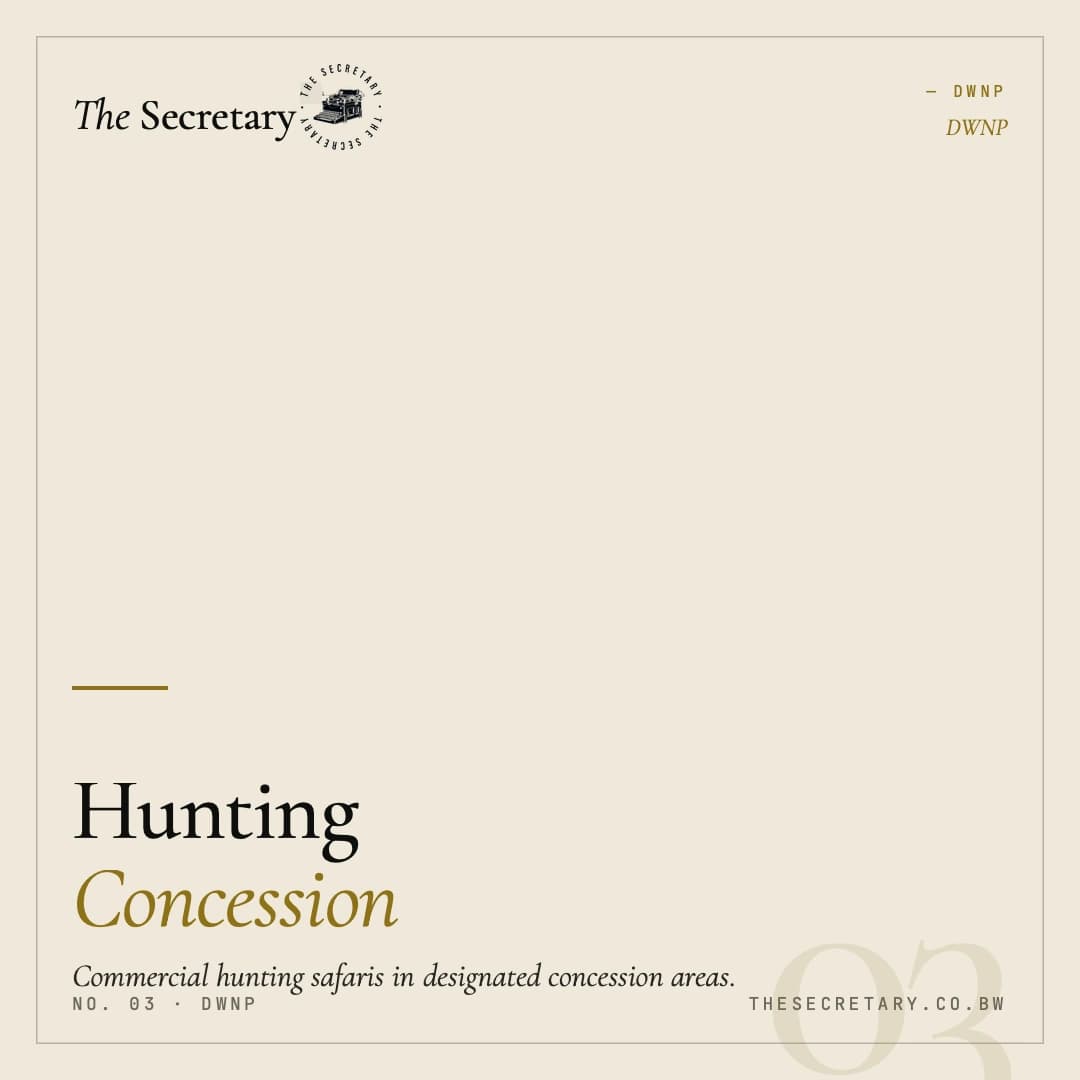 DWNP – Hunting Concession Licence