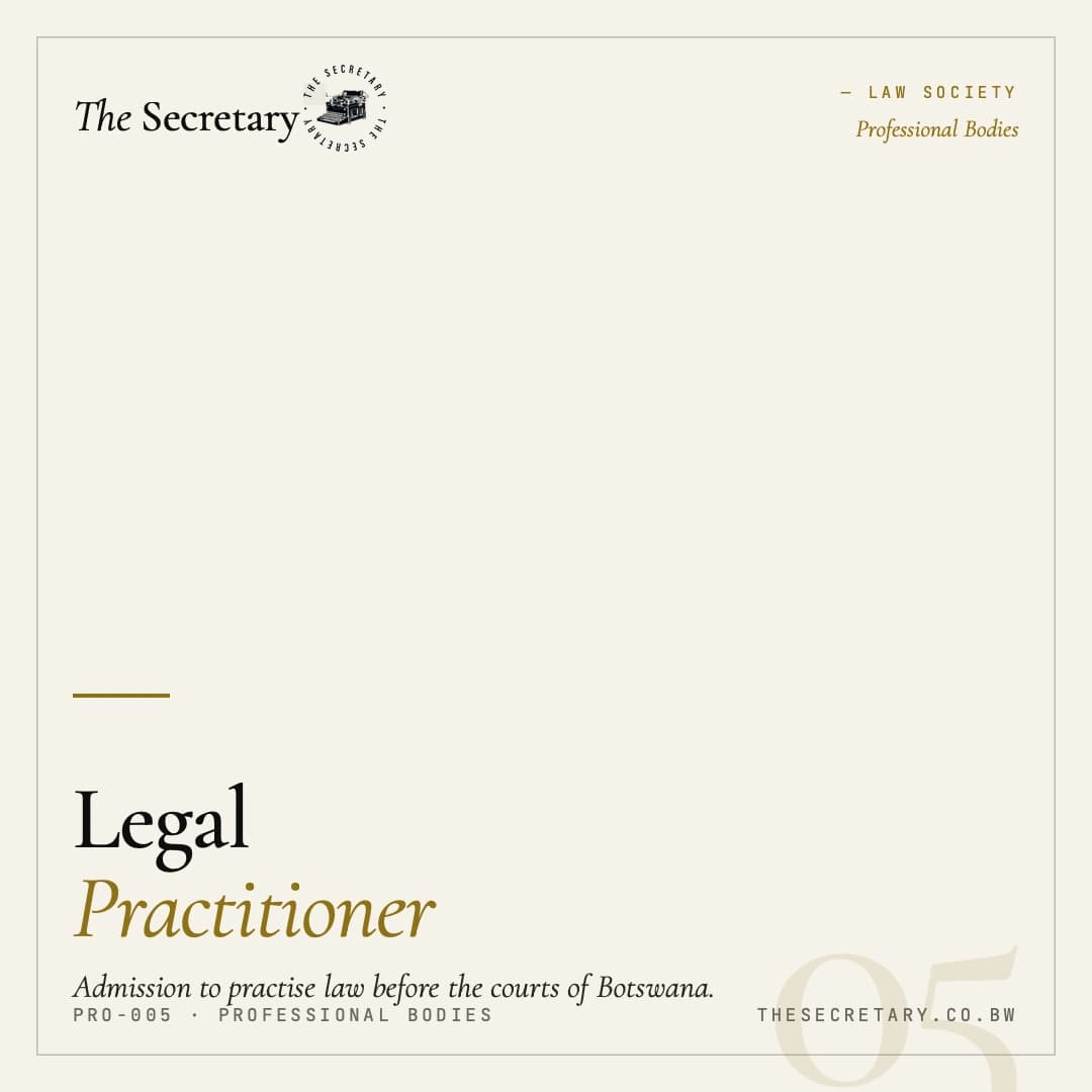 Legal Practitioner Admission (Law Society)