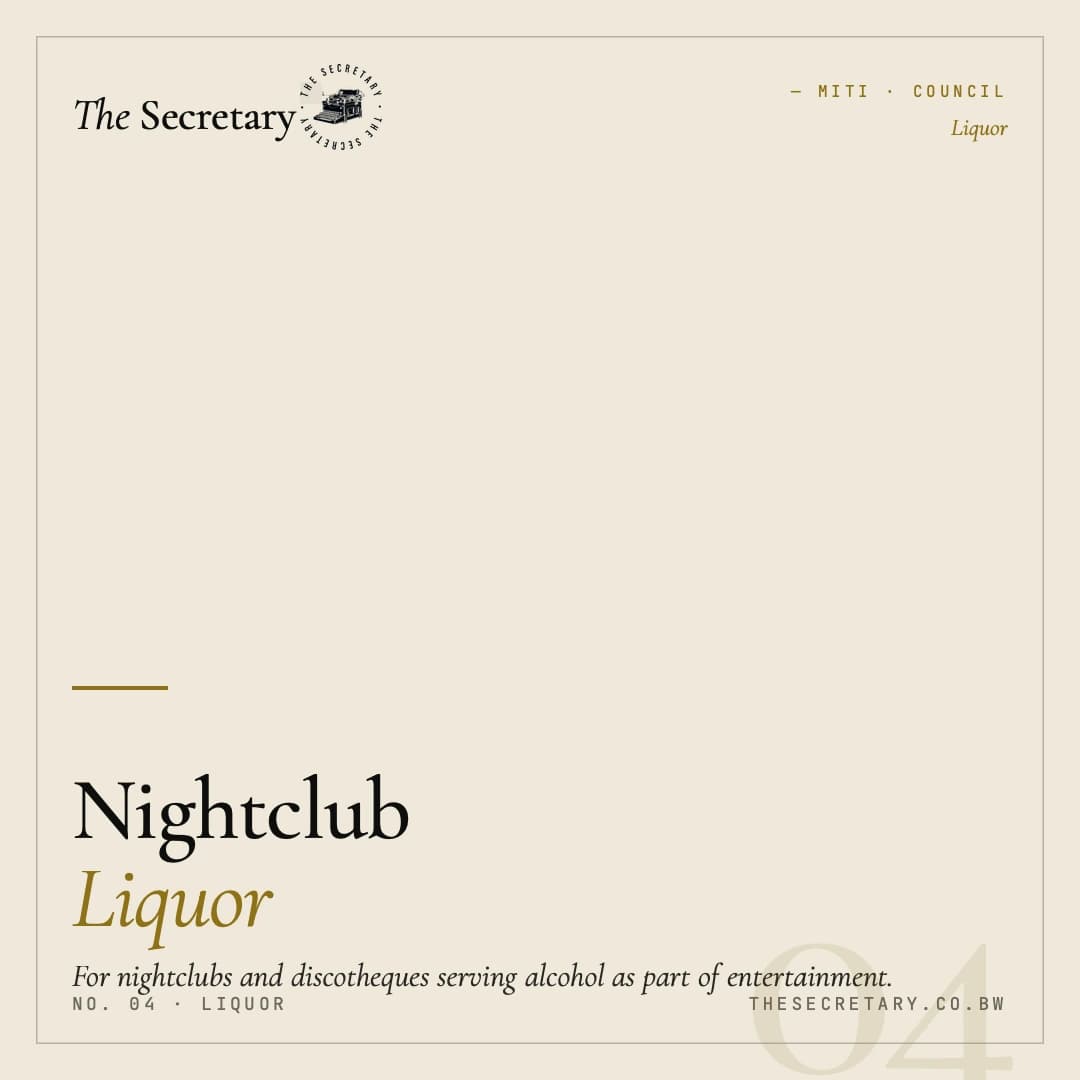 Liquor Licence – Discotheque / Nightclub