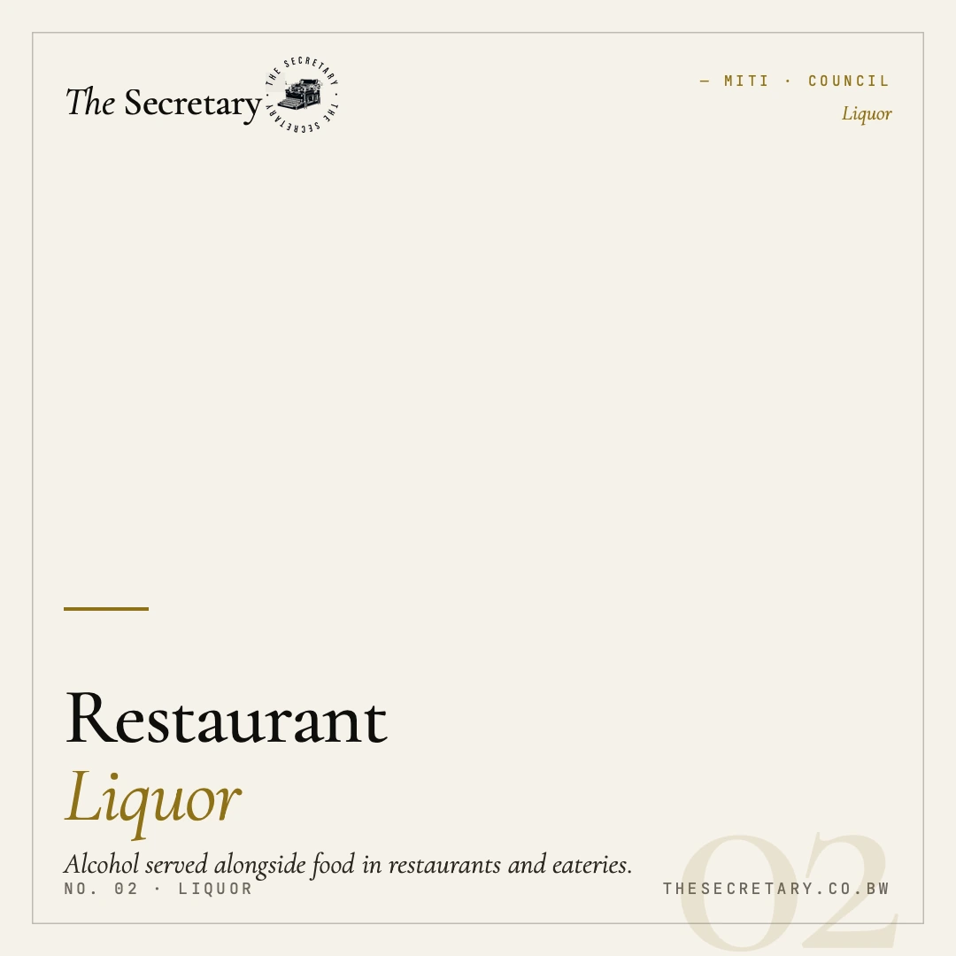 Liquor Licence – Restaurant