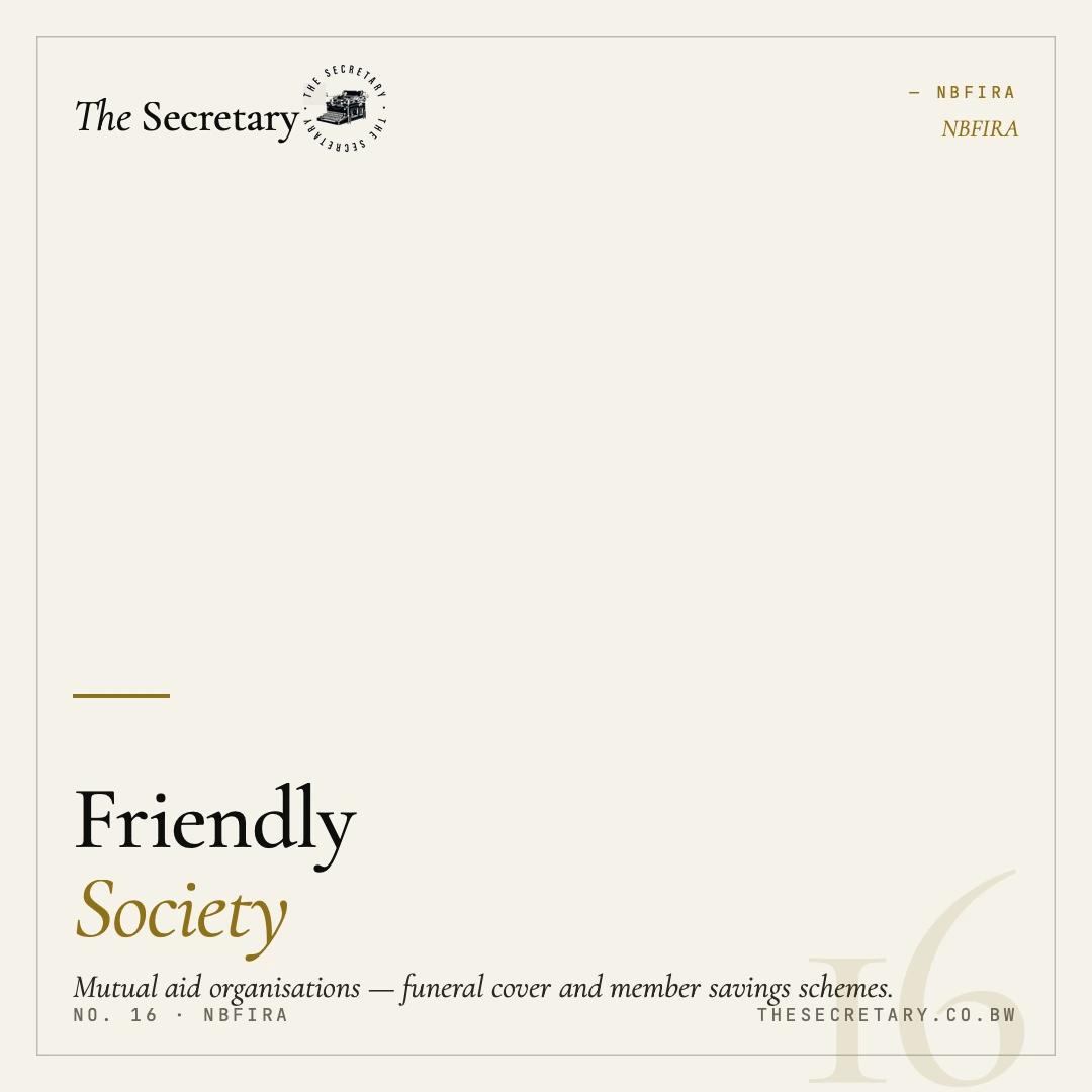 NBFIRA – Friendly Society Registration