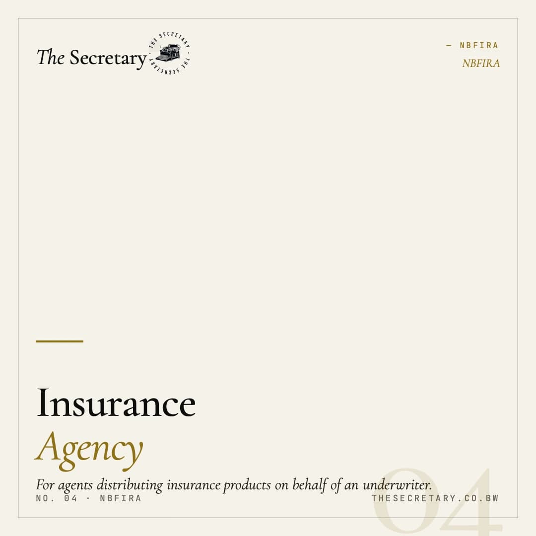 NBFIRA – Insurance Agency Licence