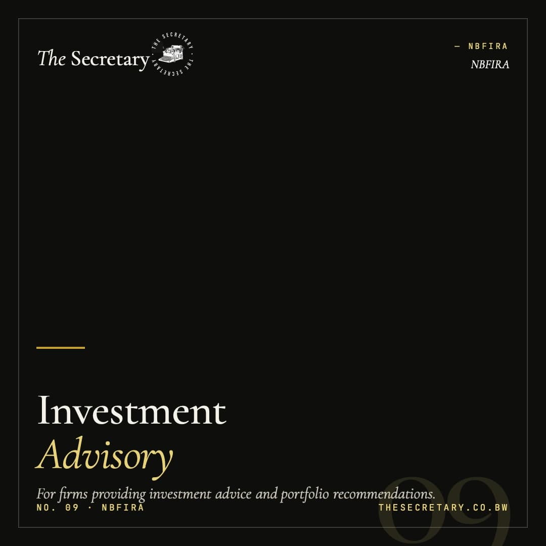 NBFIRA – Investment Advisory Licence