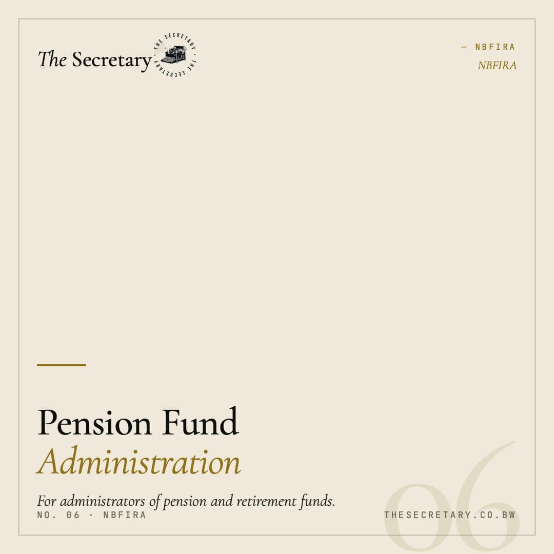 NBFIRA – Pension Fund Administration Licence