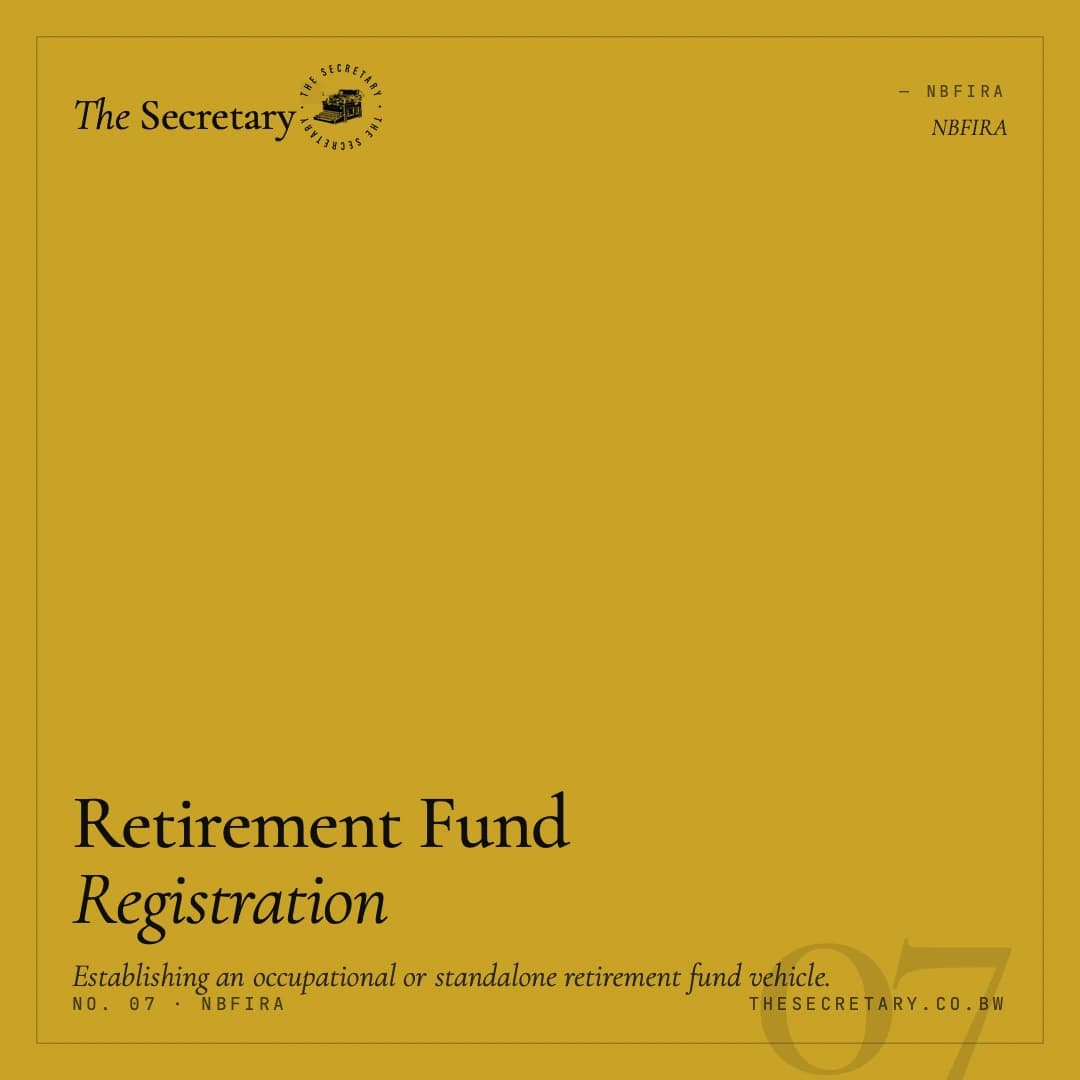 NBFIRA – Retirement Fund Registration