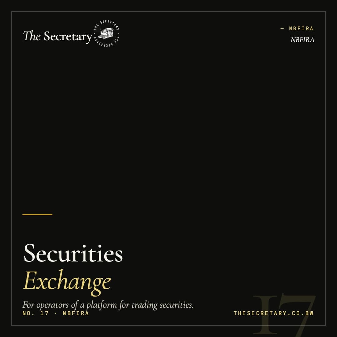 NBFIRA – Securities Exchange Licence