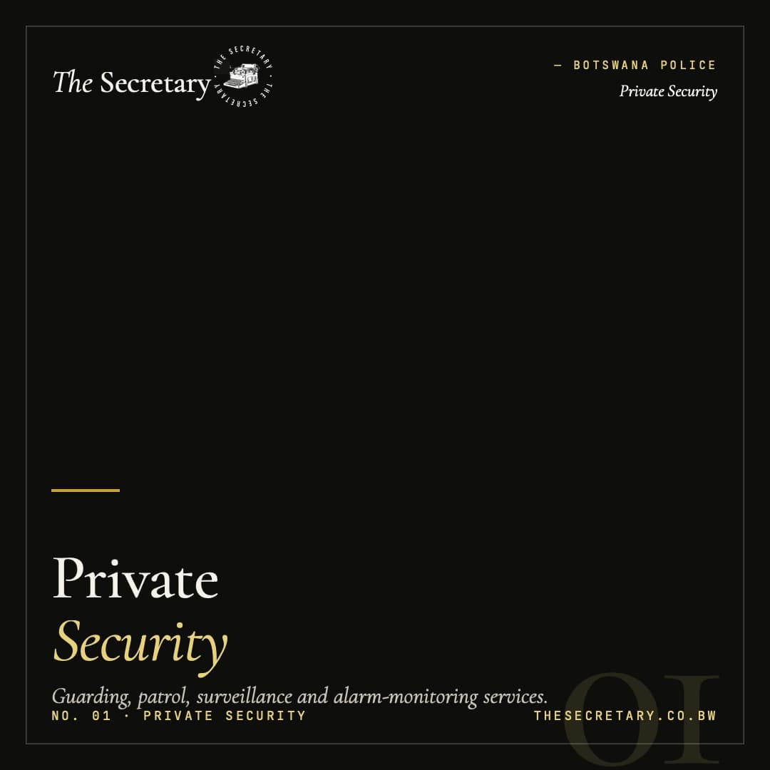 Private Security Services Licence