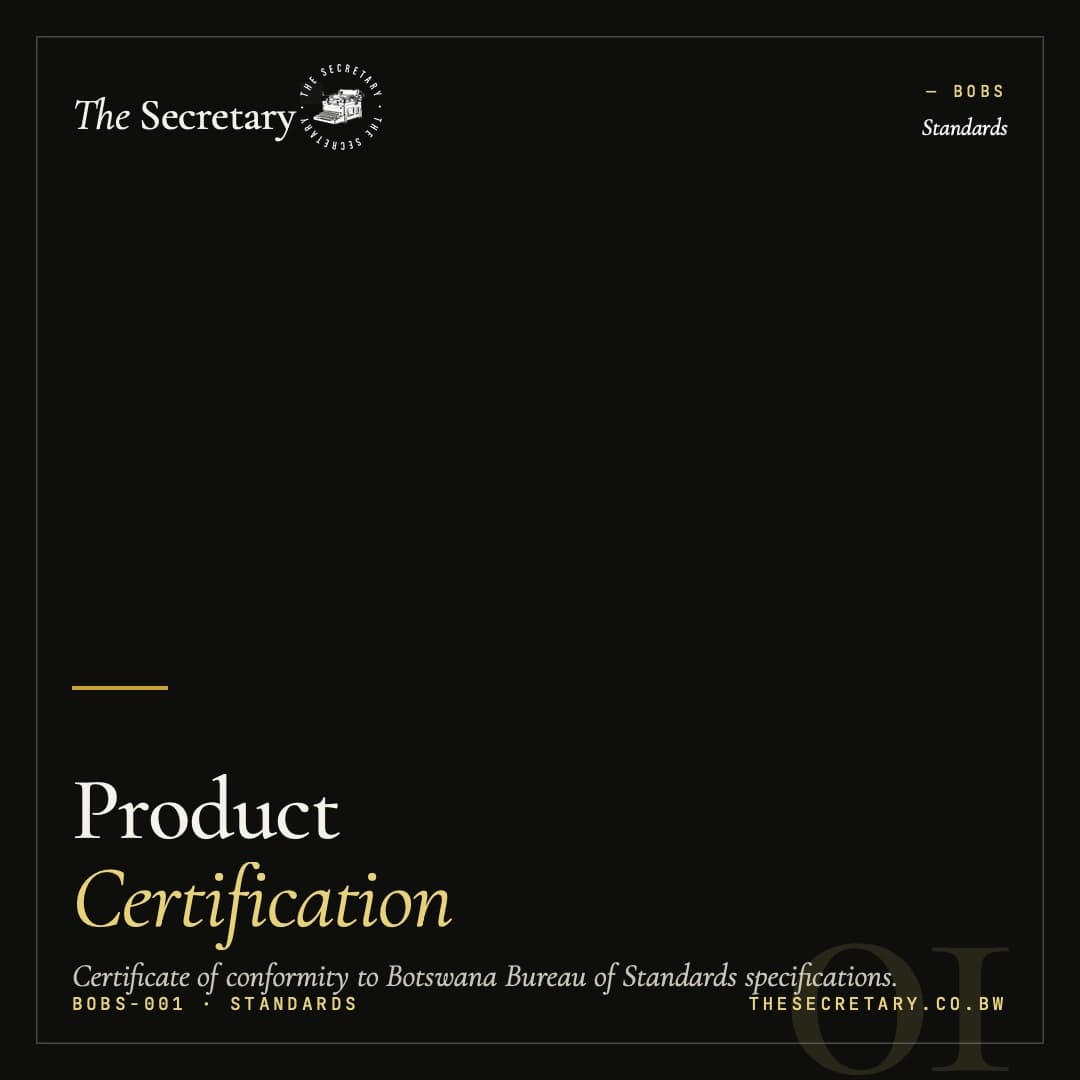 Product Certification / Certificate of Conformity