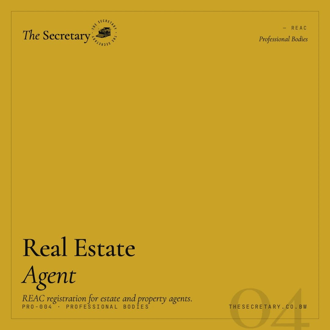 Real Estate Agent Registration (REAC)
