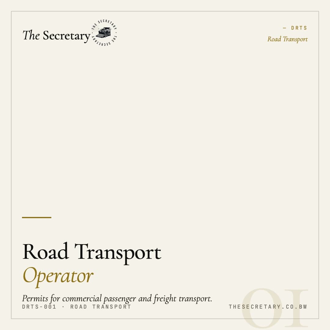 Road Transport Operator Permit