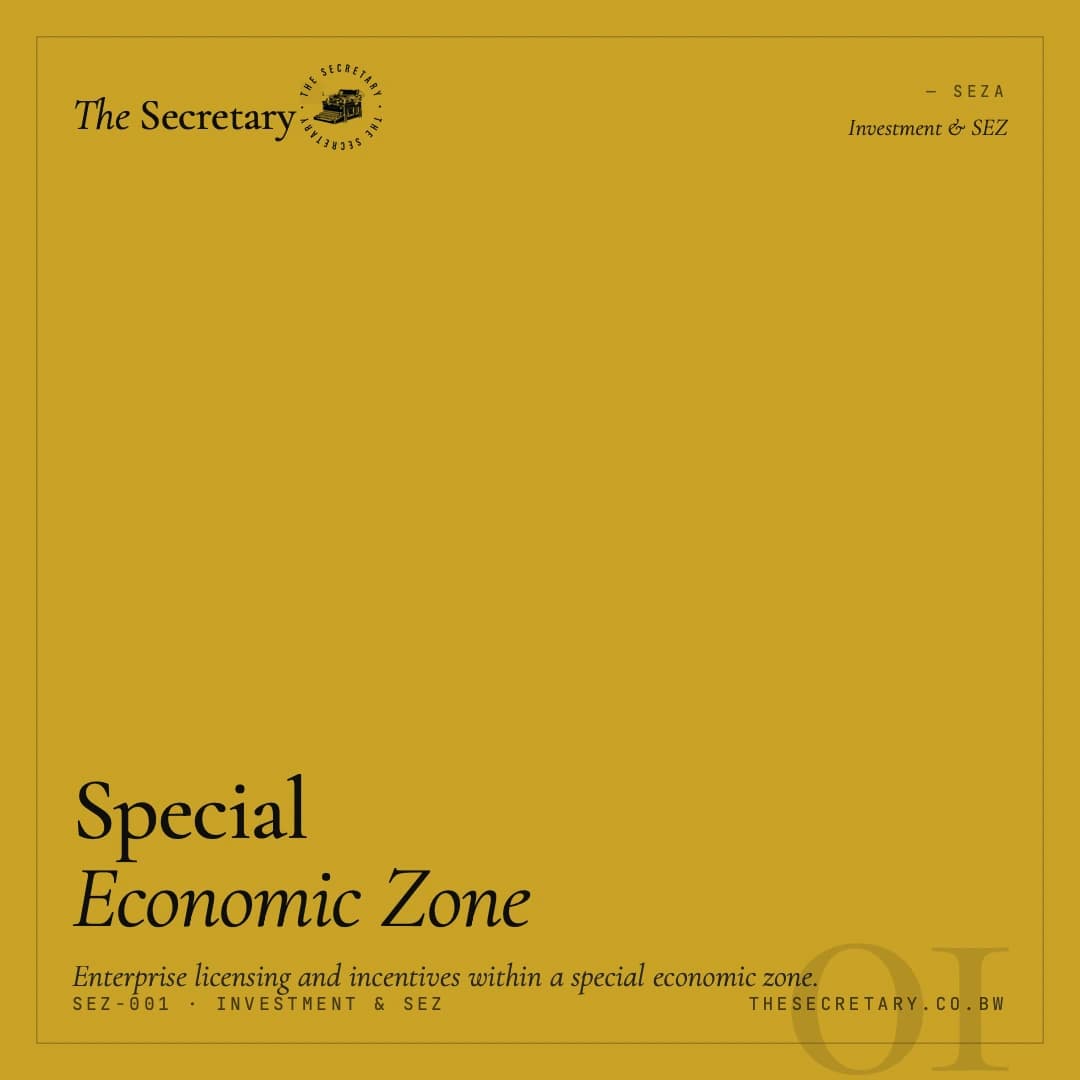 SEZA Special Economic Zone Enterprise Licence