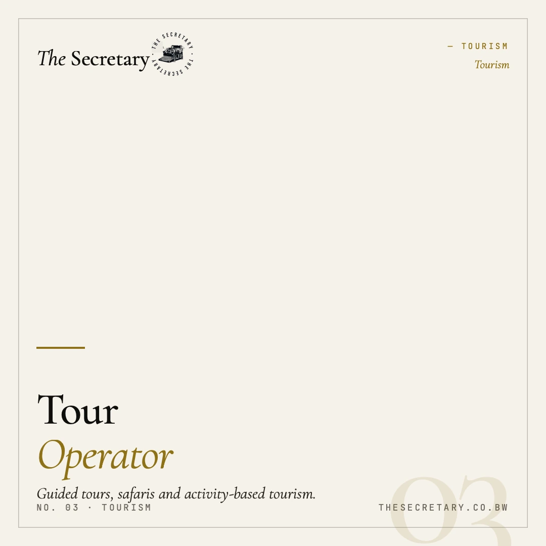 Tourism – Enterprise Licence (Tour Operator)