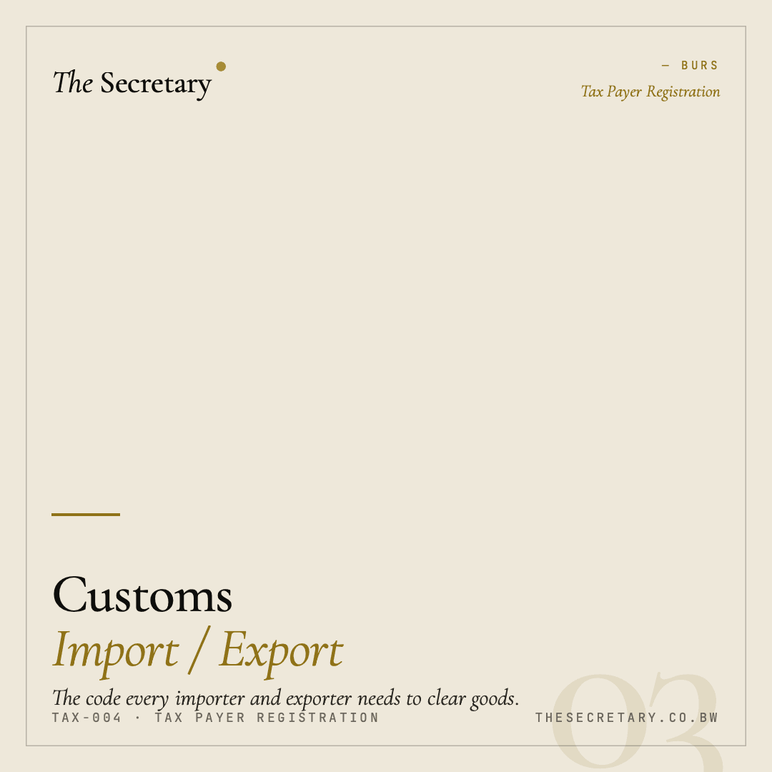 Customs Import/Export Code Registration